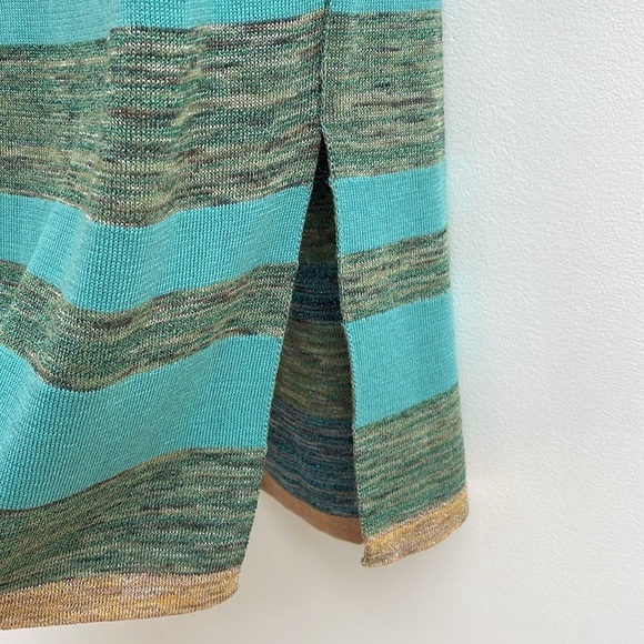 DRIES VAN NOTEN Striped Metallic knit duster long cardigan size Small - Picture 4 of 6